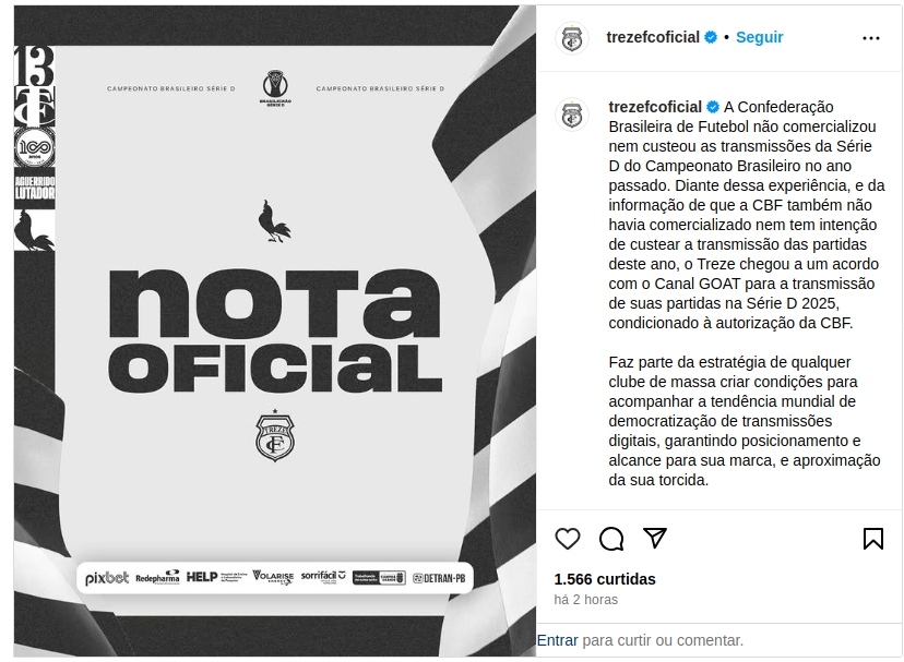 Captura-de-tela_16-4-2025_201655_www.instagram.com_ CBF condiciona apoio financeiro, e Série D corre risco de ficar sem transmissão